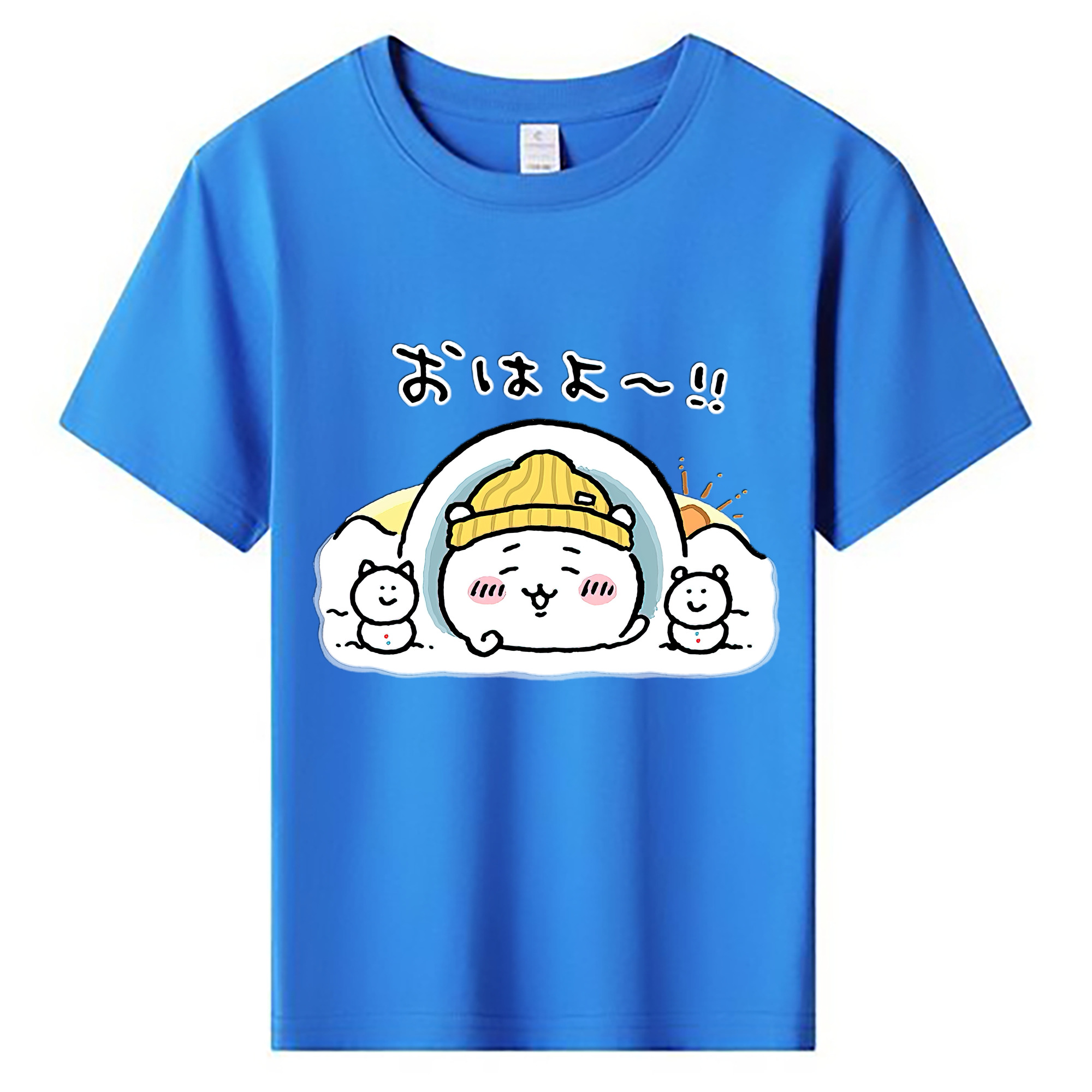 （画像用） ちいかわ ちいかわ Chii-kawa chiikawa 綿100％キッズTシャツ（フロントプリント）